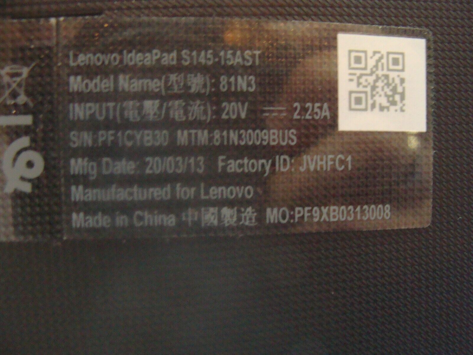 Lenovo IdeaPad S145-15AST 15.6