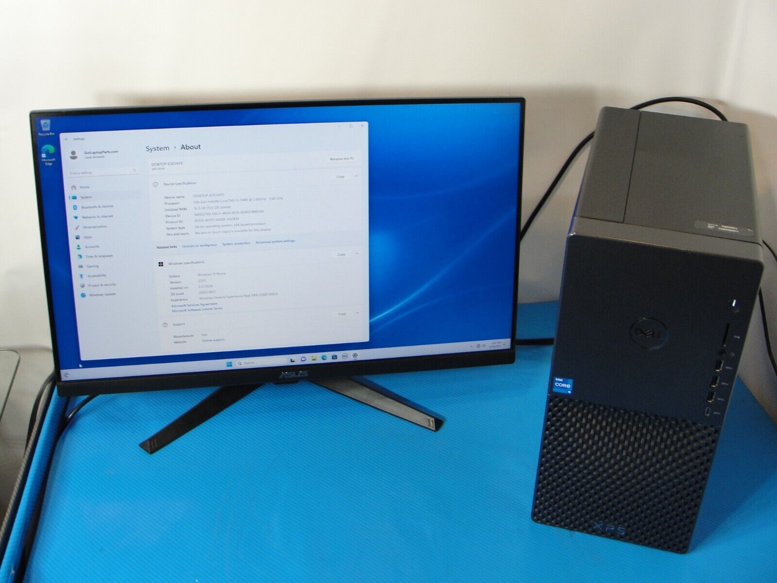 Dell XPS 8940 Tower PC Intel Core i5-11400 512GB SSD 16GB RAM Wifi BT Win11Home