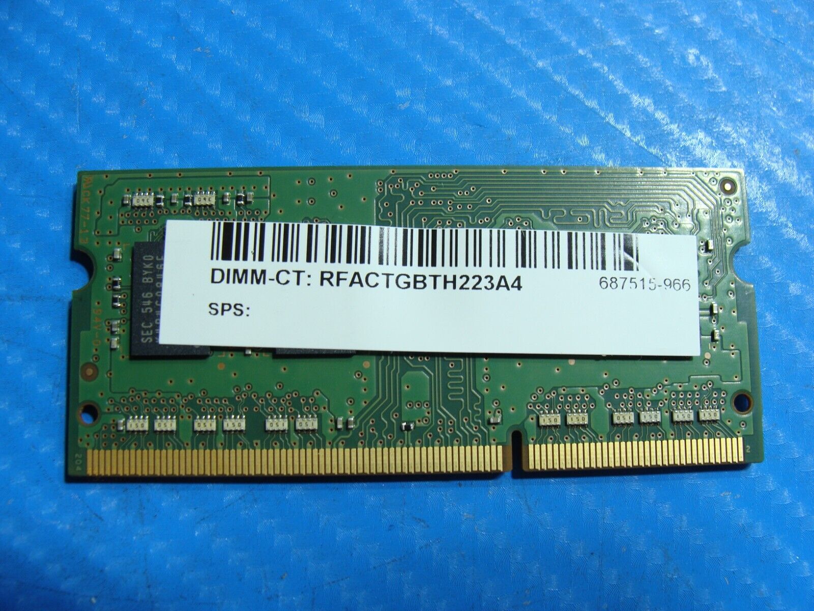 HP m1-u001dx So-Dimm Samsung 4Gb 1Rx8 Memory Ram PC3L-12800S M471B5173EB0-YK0