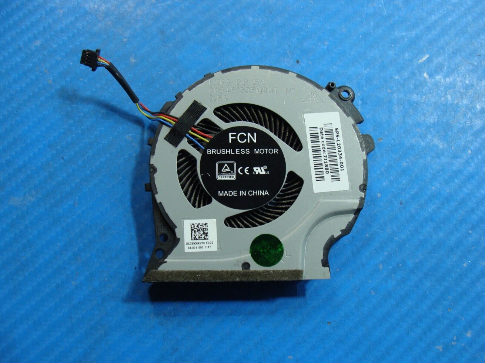 HP Pavilion Gaming 15.6’’ 15-cx0056wm OEM CPU Cooling Fan L20335-001 DC28000KZF0