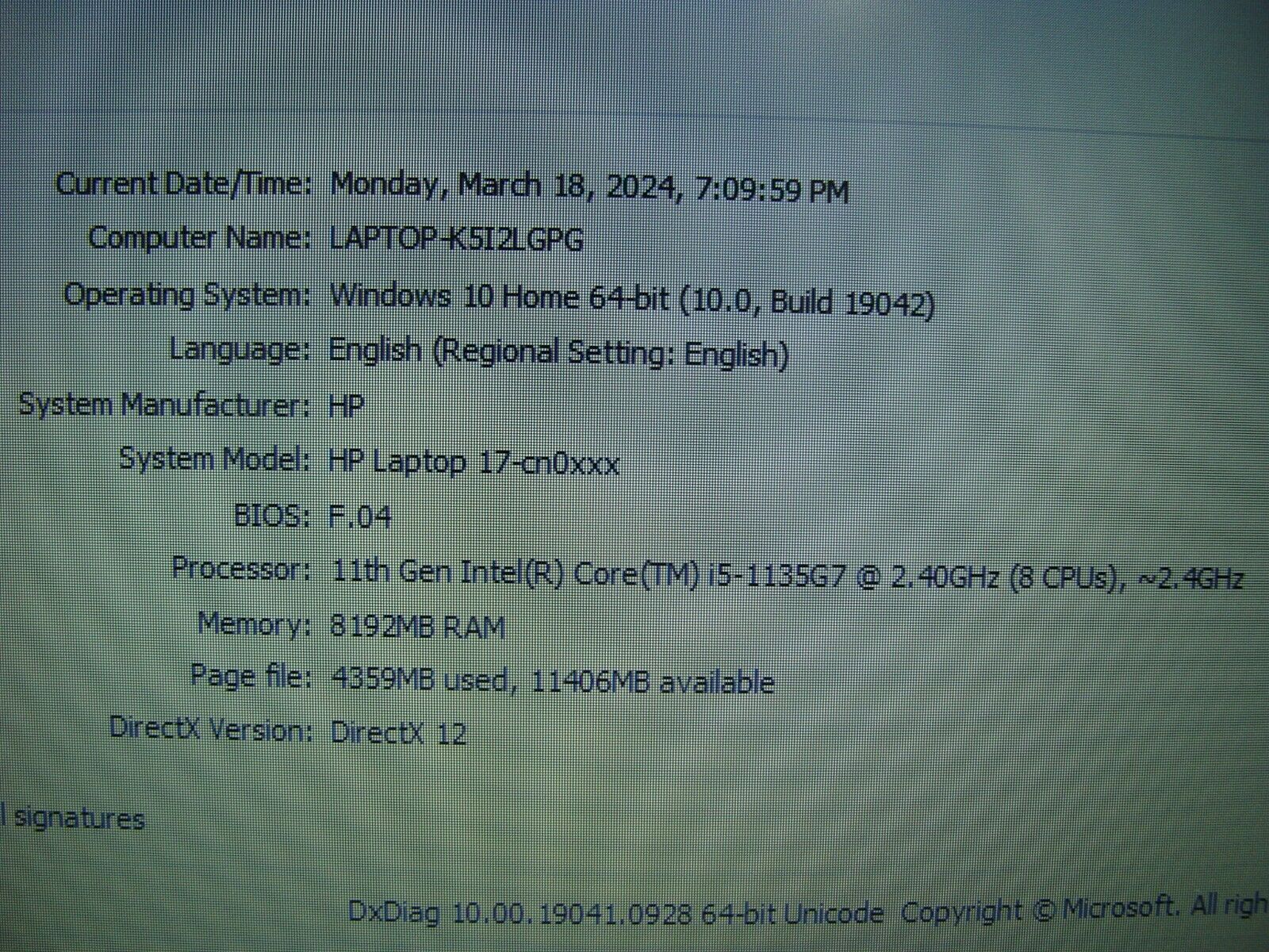 HP Laptop 17-cn0021nr(3E2X0UA) 17.3