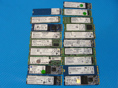 Lot of 19 PCIe NVMe M.2 2280 128GB Internal SSD Solid State Drive MIX BRAND