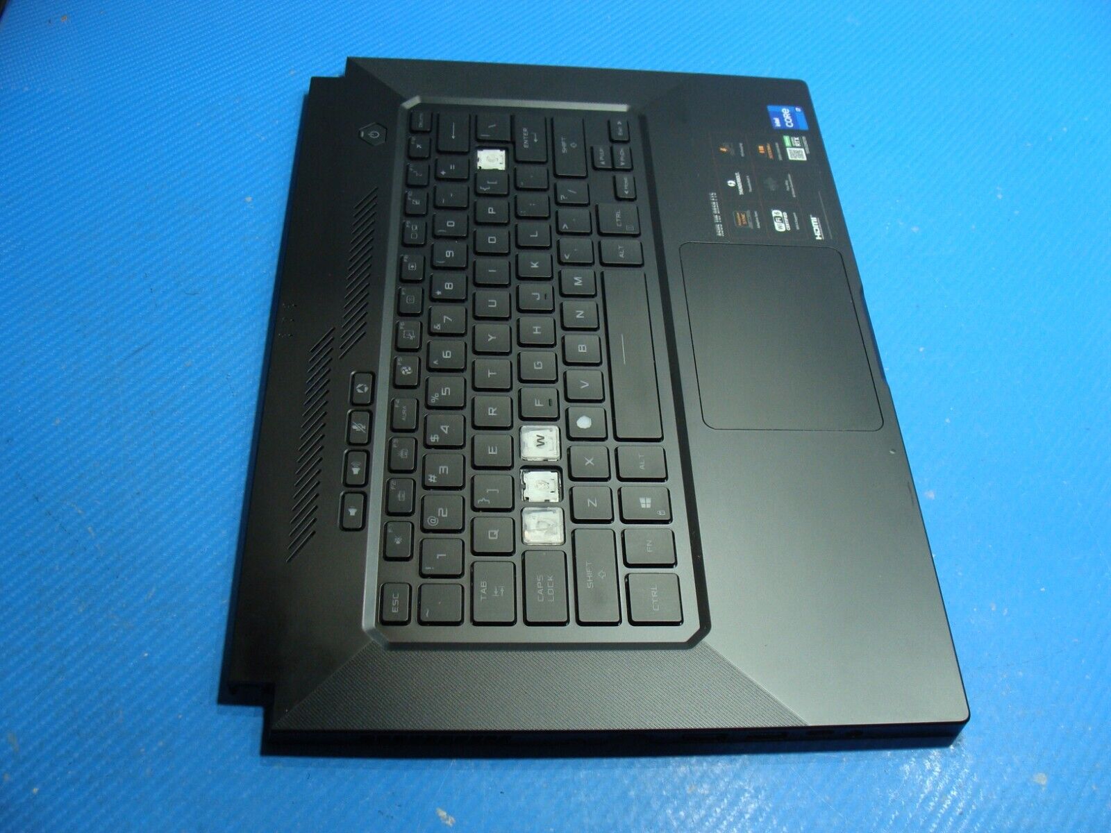 Asus TUF 15.6” Dash F15 OEM Palmrest w/TouchPad Backlit Keyboard 0KNR0-261BUS00