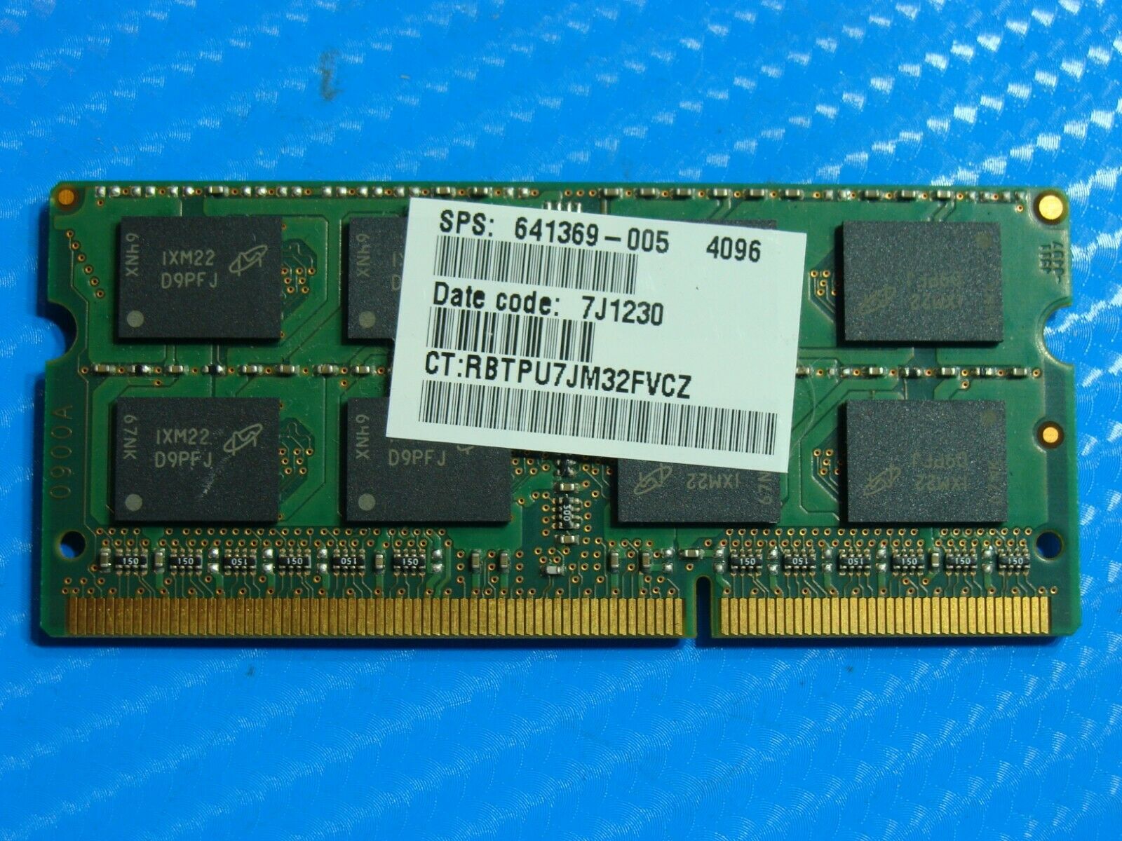 Apple A1278 Micron 4GB Memory RAM SO-DIMM 2Rx8 PC3L-12800S MT16KTF51264HZ-1G6M1 