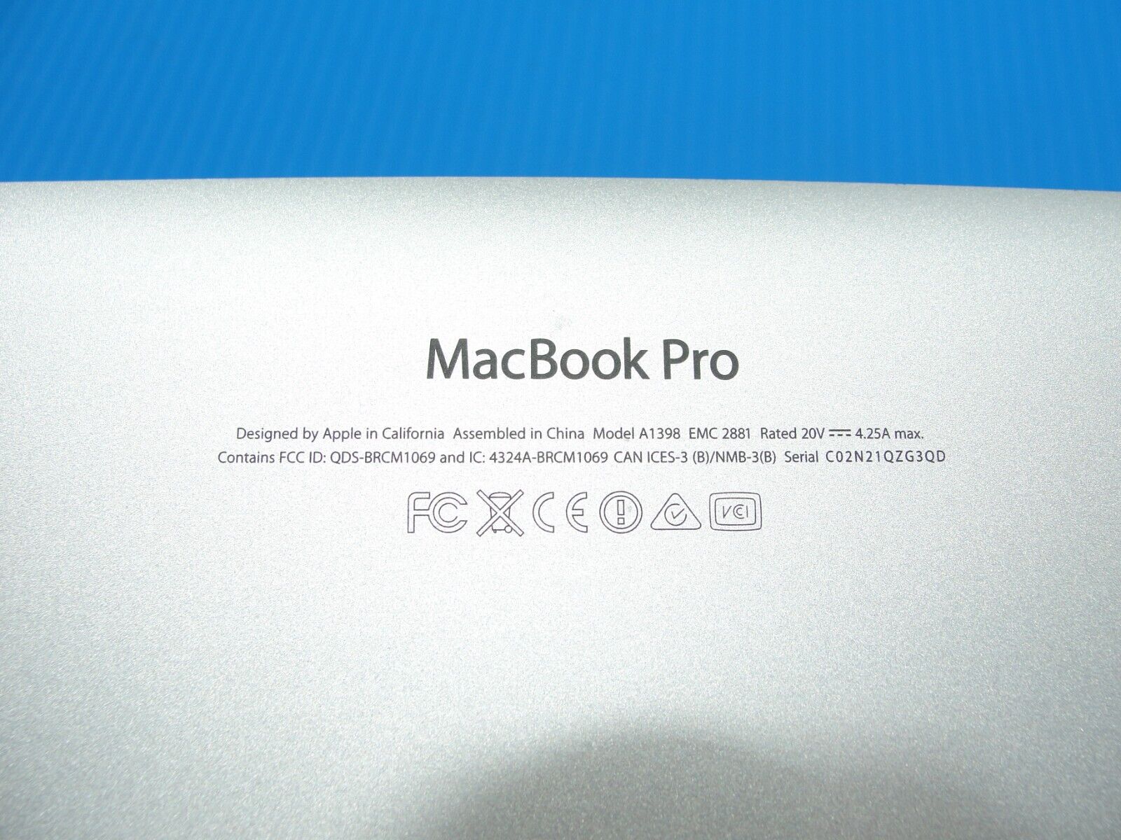 MacBook Pro A1398 15