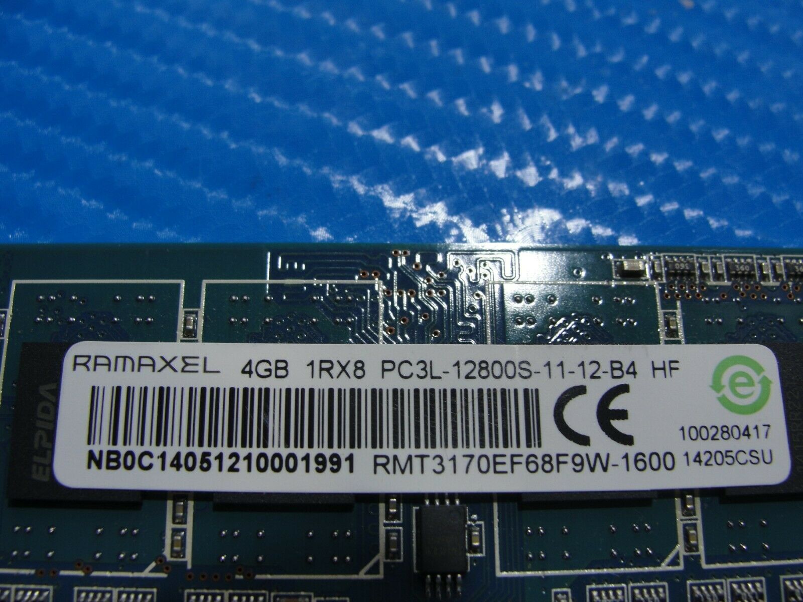 HP 15.6 15-g013cl Ramaxel SO-DIMM RAM Memory 4GB PC3L-12800S RMT3170EF68F9W-1600 HP