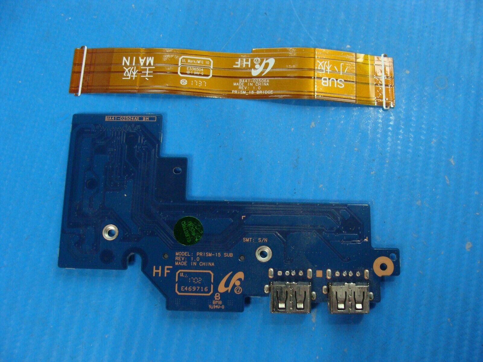 Samsung Notebook 7 Spin NP740U5M-X01US USB Card Reader Board w/Cable BA92-16355A