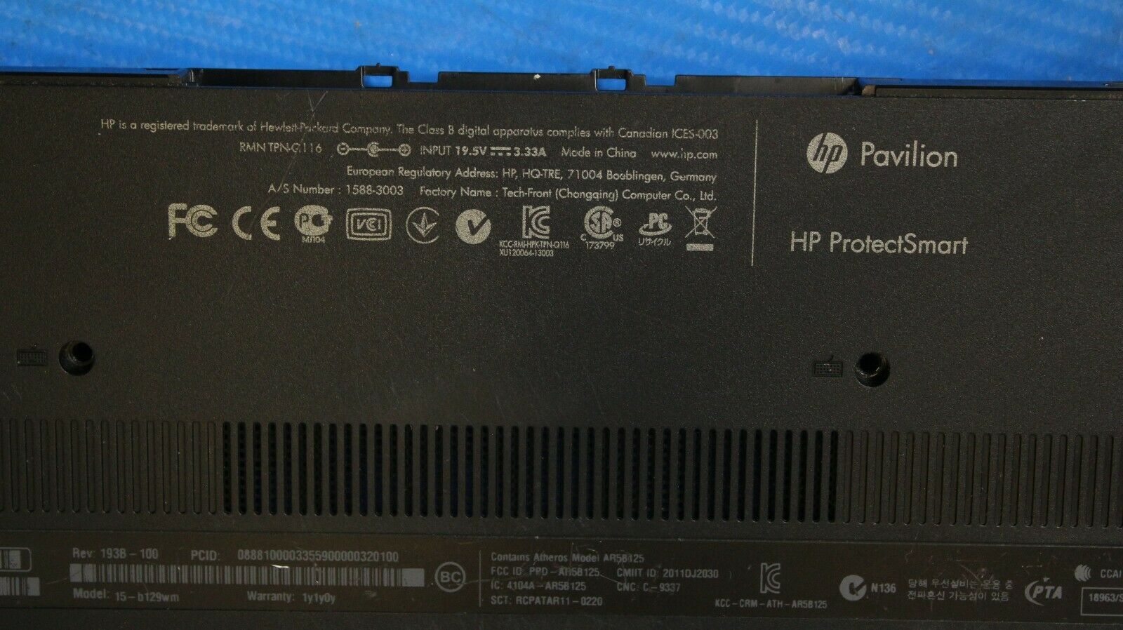 HP Pavilion 15-b129wm 15.6