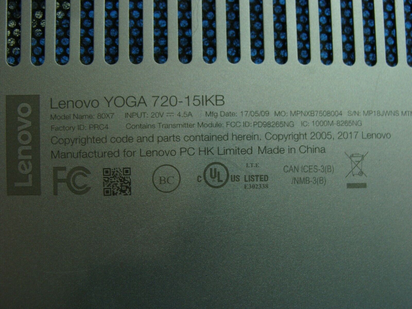 Lenovo Yoga 720-15IKB 80X7 15.6