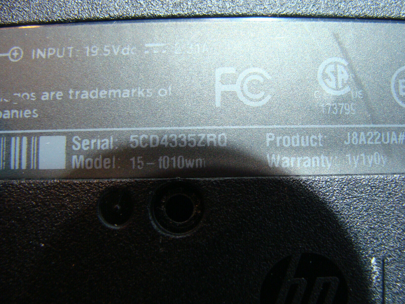 HP 15-f010wm 15.6