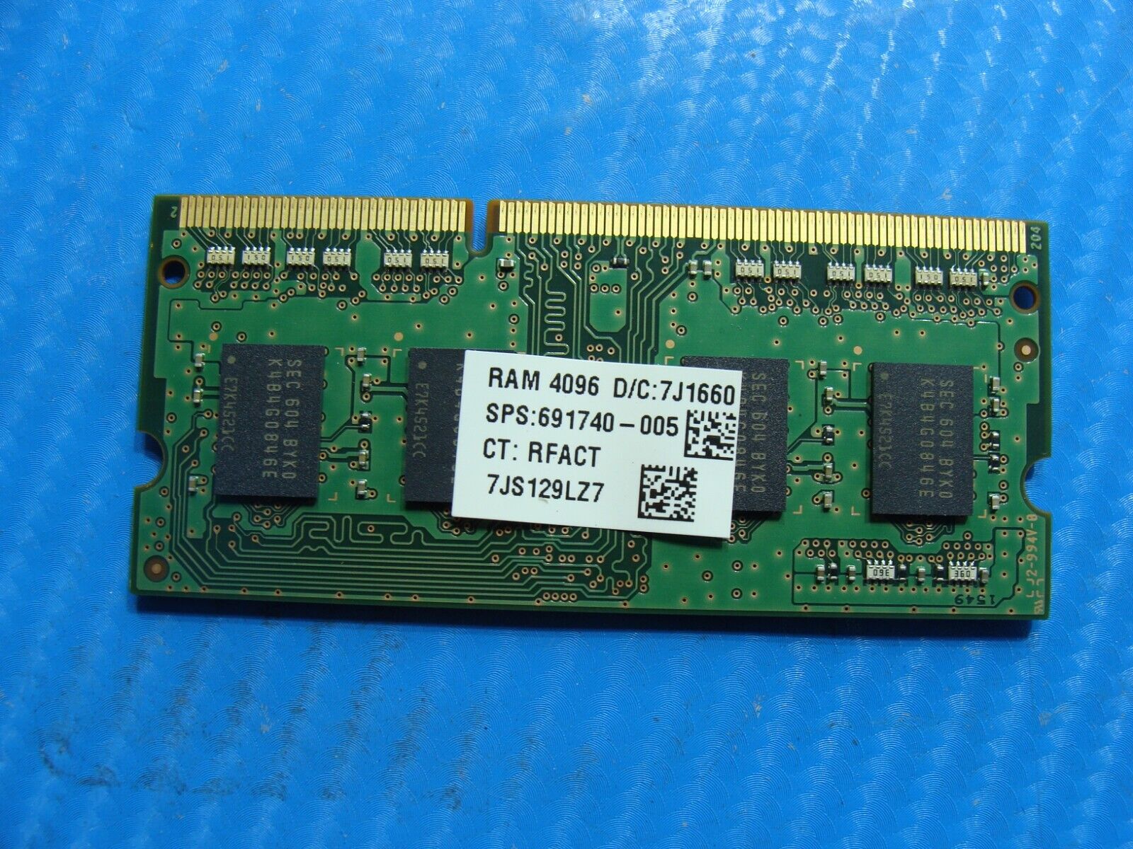 HP 15-ay075nr Samsung 4GB 1Rx8 PC3L-12800S Memory RAM SO-DIMM M471B5173EB0-YK0