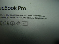 MacBook Pro 15" A1398 Late 2013 ME294LL/A Genuine Bottom Case  Silver 923-0671 - Laptop Parts - Buy Authentic Computer Parts - Top Seller Ebay