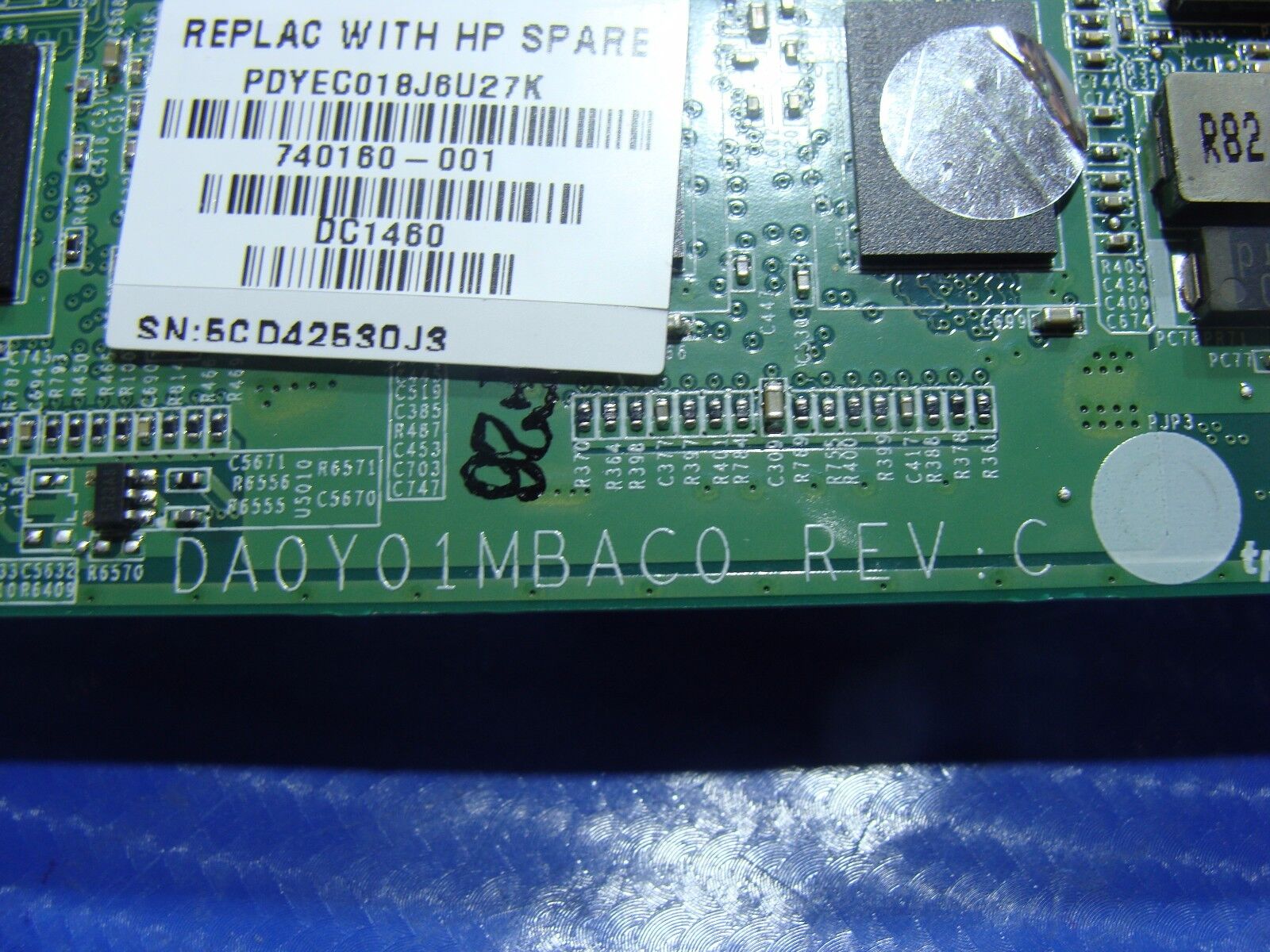 HP ChromeBook 14-q029wm Intel 2955U 1.4GHz Motherboard 740160-001 DA0Y01MBAC0