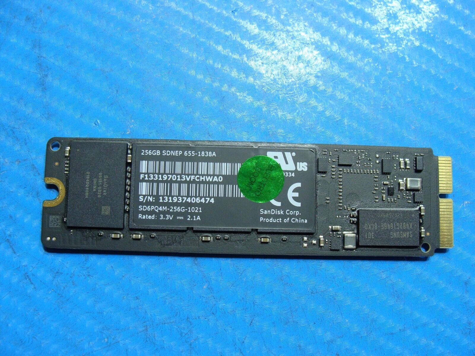 MacBook A1465 SanDisk 256Gb SSD Solid State Drive 655-1838A SD6PQ4M-256G-1021