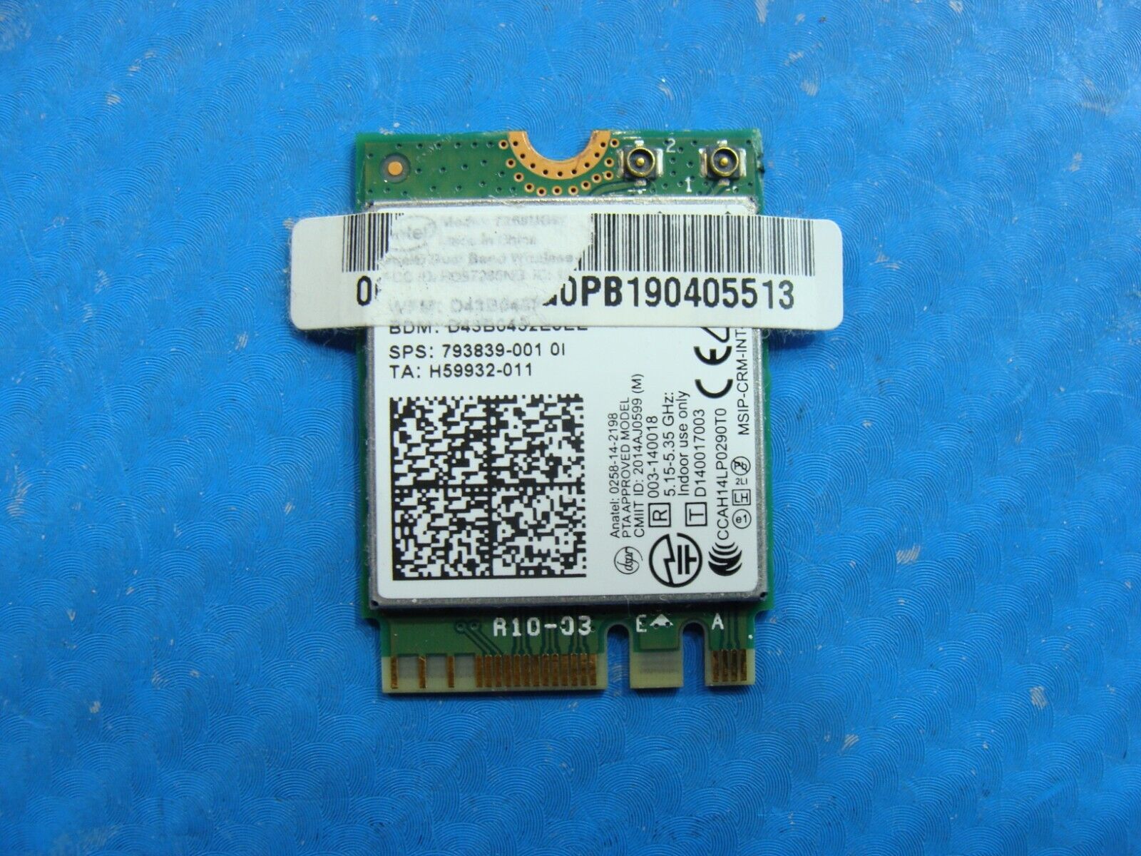 Acer Swift 3 15.6 SF315-52G-50GP Genuine WiFi Wireless Card 7265NGW 793839-001