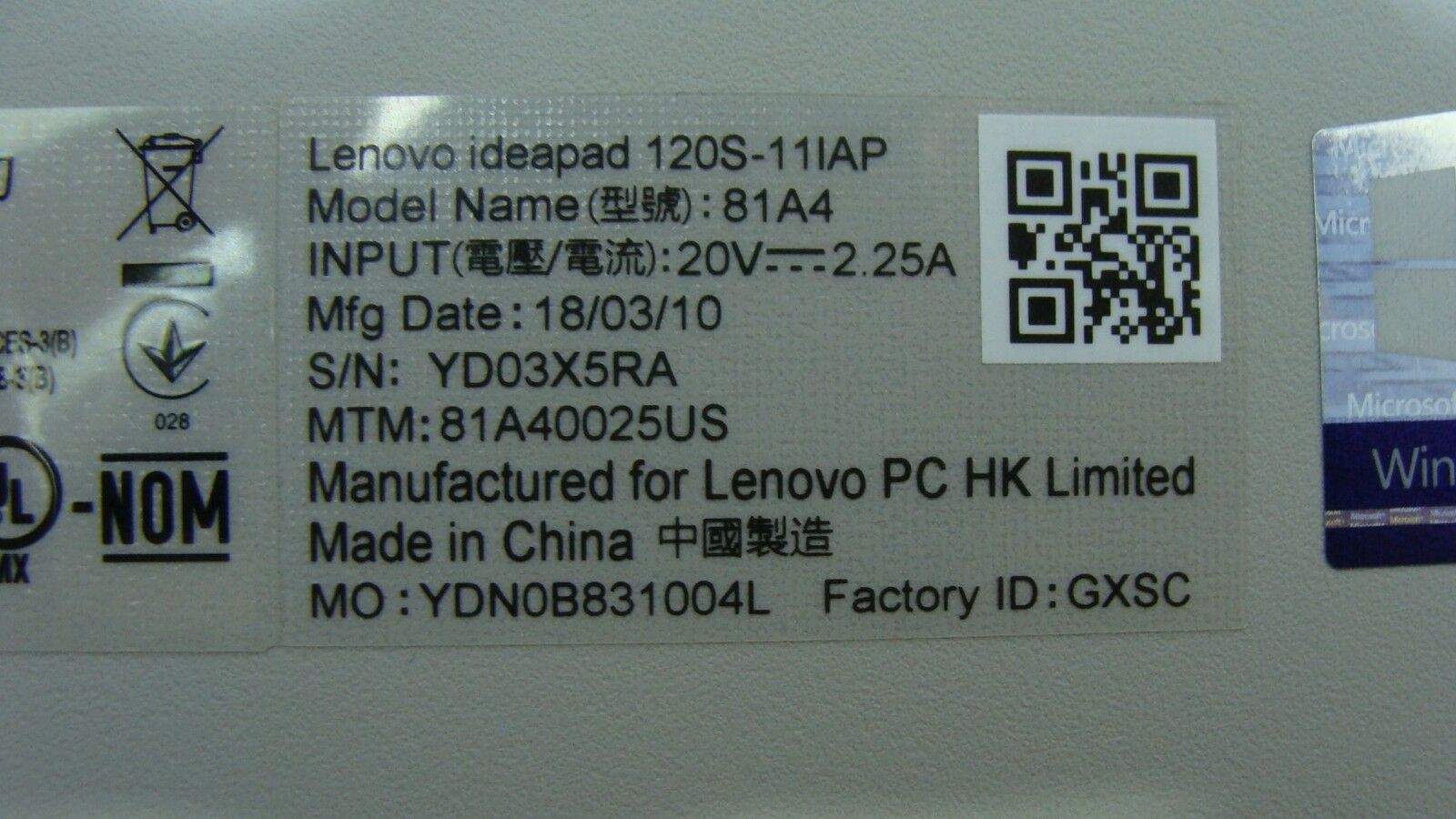 Lenovo IdeaPad 120S-11IAP 11.6