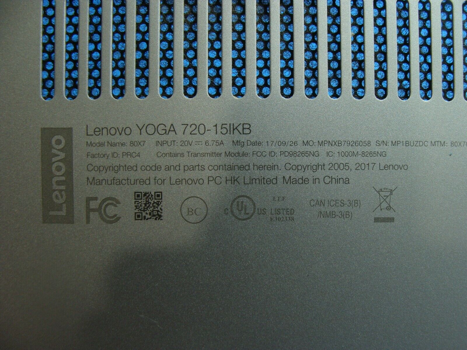 Lenovo Yoga 720-15IKB 80X7 15.6