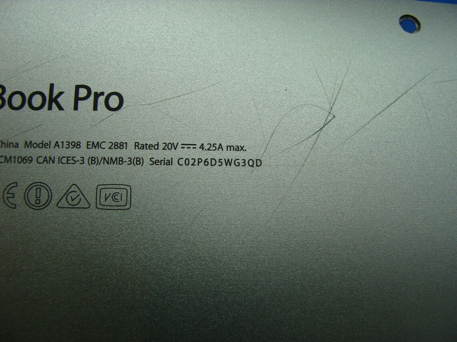 MacBook Pro A1398 15