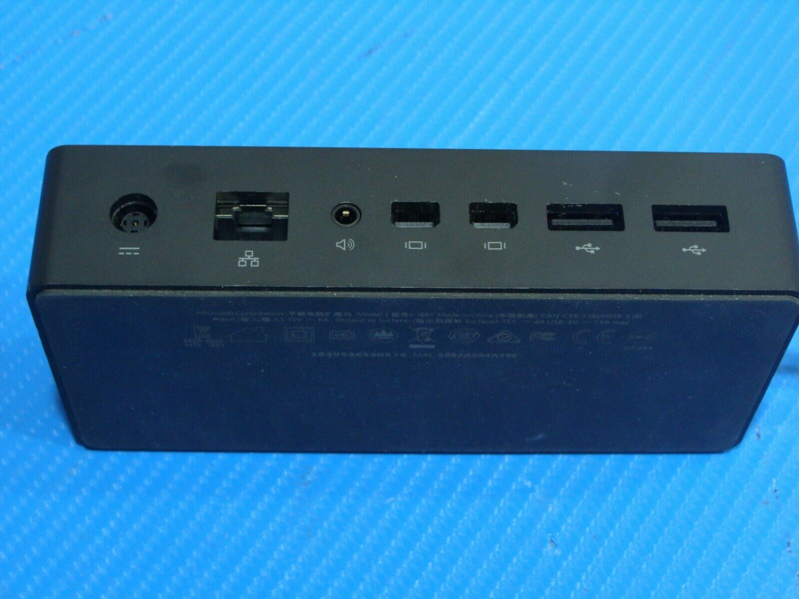 Microsoft Surface Docking Station Dock Model 1661 with Power Adapter Model 1749 