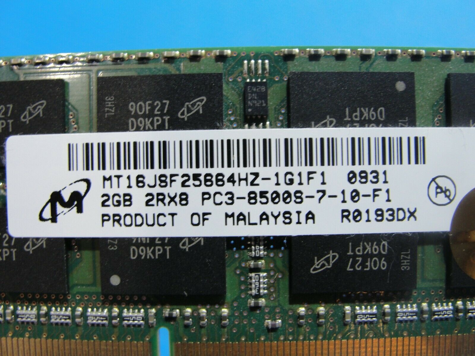 Apple A1278 Micron 2GB 2Rx8 PC3-8500S SO-DIMM Memory RAM MT16JSF25664HZ-1G1F1 - Laptop Parts - Buy Authentic Computer Parts - Top Seller Ebay