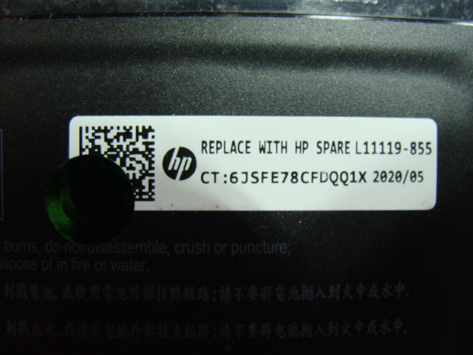 HP Pavilion 15-dq0052nr 15.6 Battery 11.55V 41.7Wh 3470mAh HT03XL L11119-855 80%