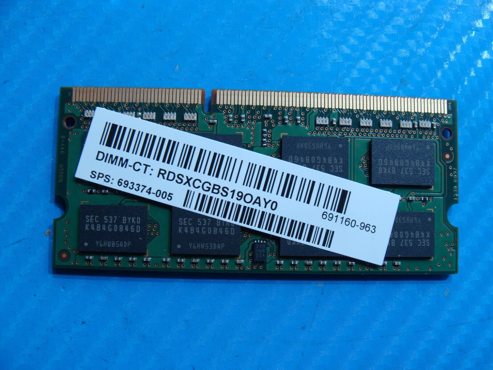 HP m6-w103dx Samsung 8GB 2Rx8 PC3L-12800S SO-DIMM Memory RAM M471B1G73DB0-YK0