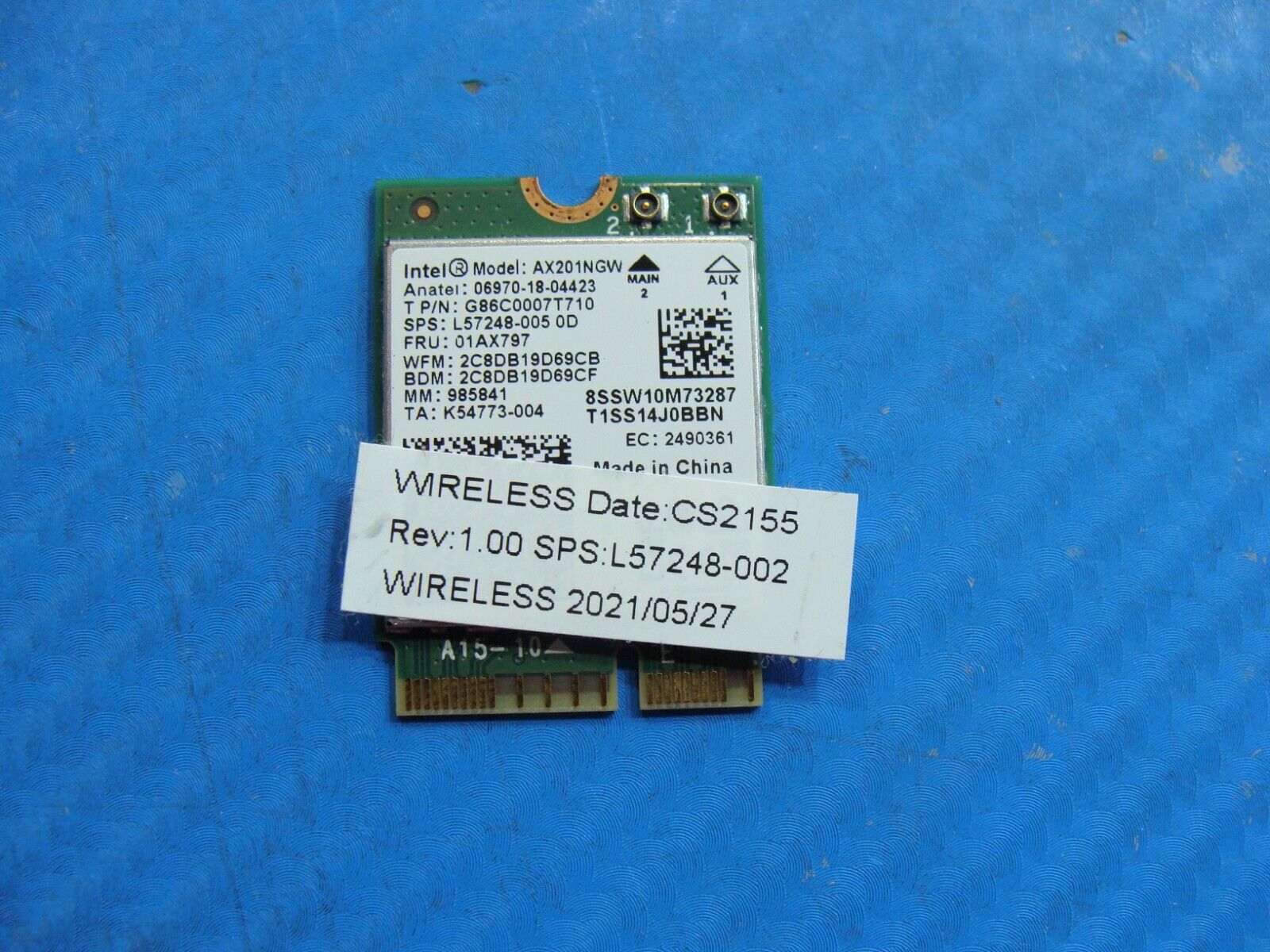 HP EliteBook 14 840 G7 Genuine Laptop Wireless WiFi Card AX201NGW L57248-005