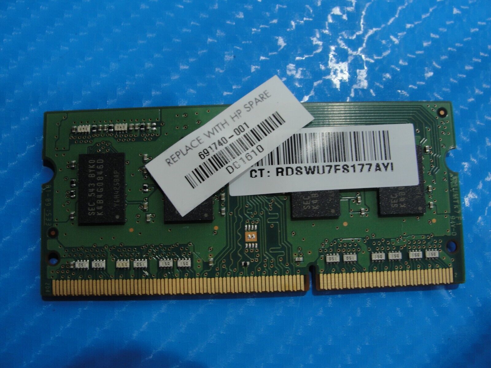 HP 450 G3 So-Dimm Samsung 4Gb Memory Ram pc3l-12800s-11-13-b4 m471b5173db0-yk0 