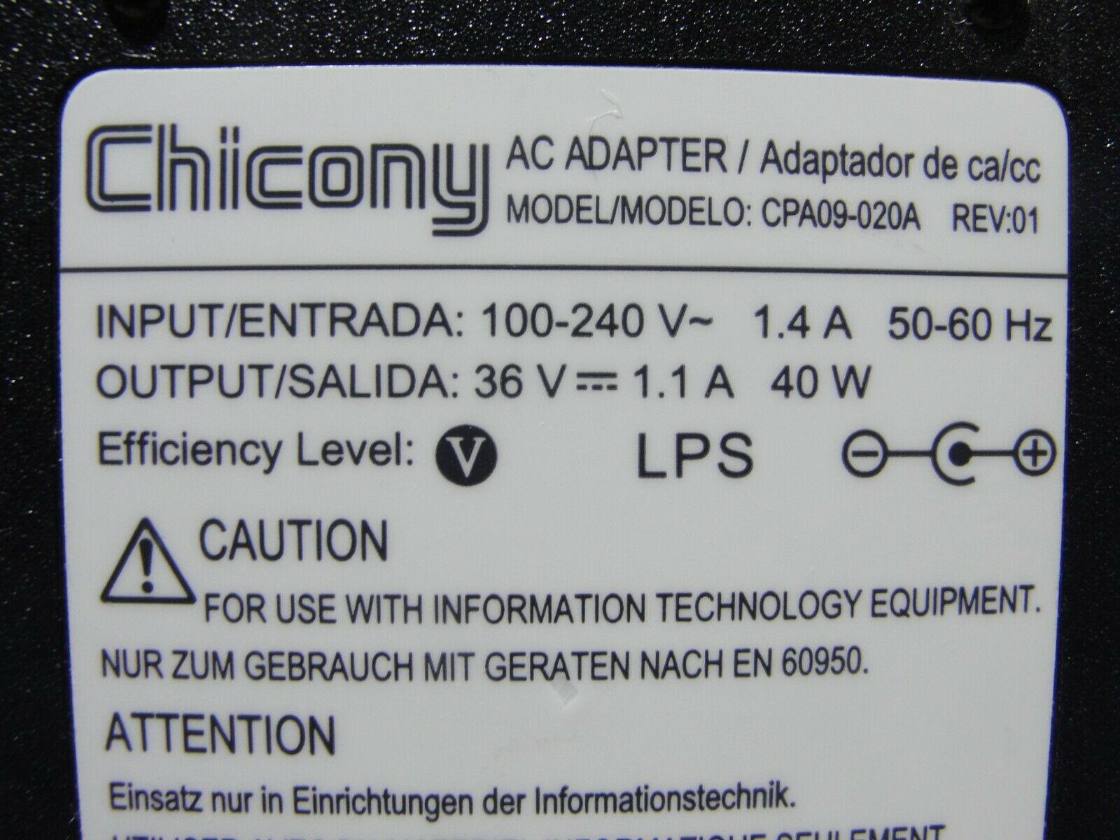 Genuine Chicony AC Adapter Power Charger 36V 1.1A 40W CN110316000922 1K7383 - Laptop Parts - Buy Authentic Computer Parts - Top Seller Ebay