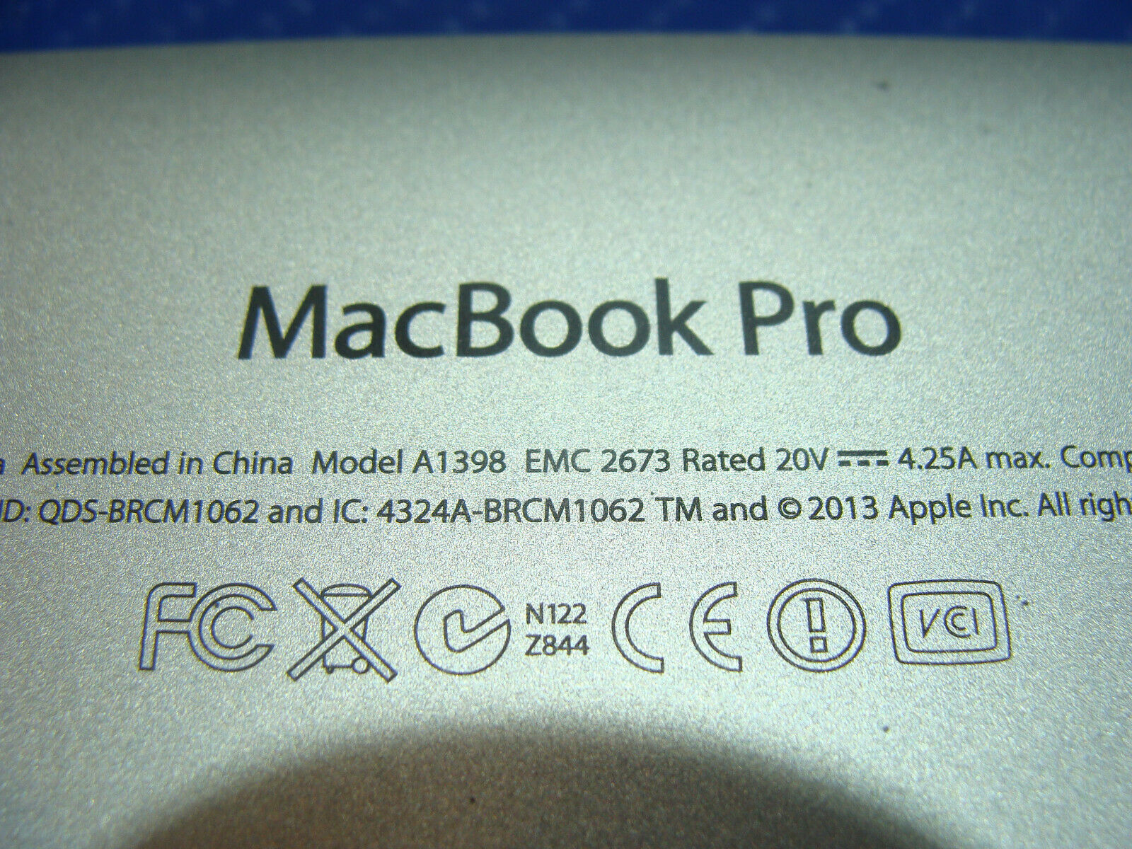 MacBook Pro A1398 15