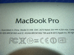 MacBook Pro A1398 15" 2013 ME664LL/A ME665LL/A Housing Bottom Case 923-0411 #1 - Laptop Parts - Buy Authentic Computer Parts - Top Seller Ebay