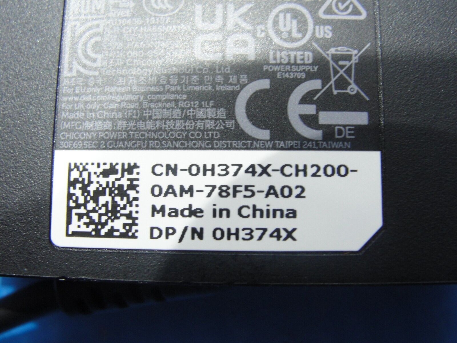 Genuine Dell AC Power Adapter Charger 19.5V 3.34A 65W HA65NM191 OH374X