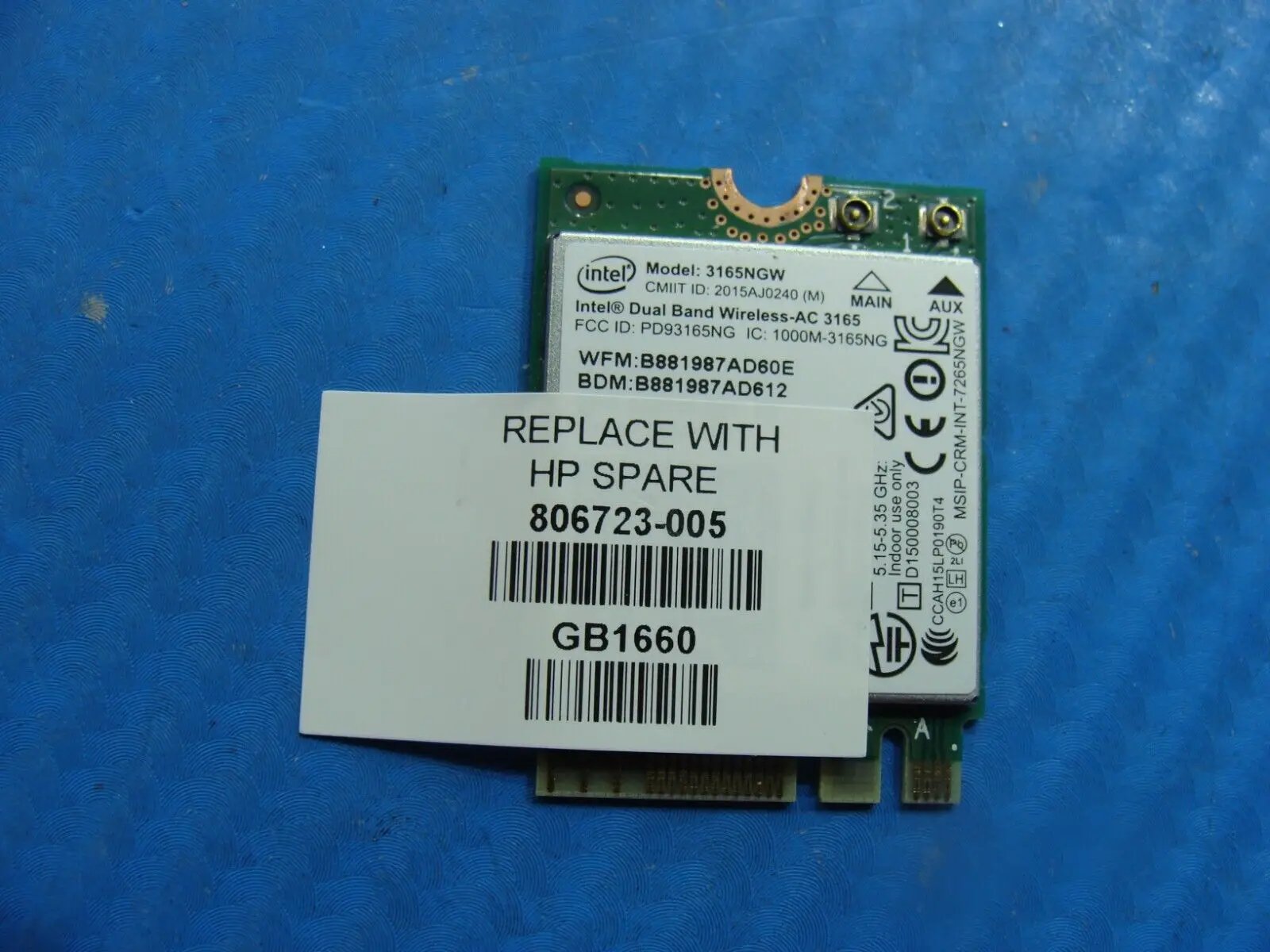 HP 17.3” 17t-x000 Genuine Laptop Wireless WiFi Card 3165NGW 806723-005 7265NGW