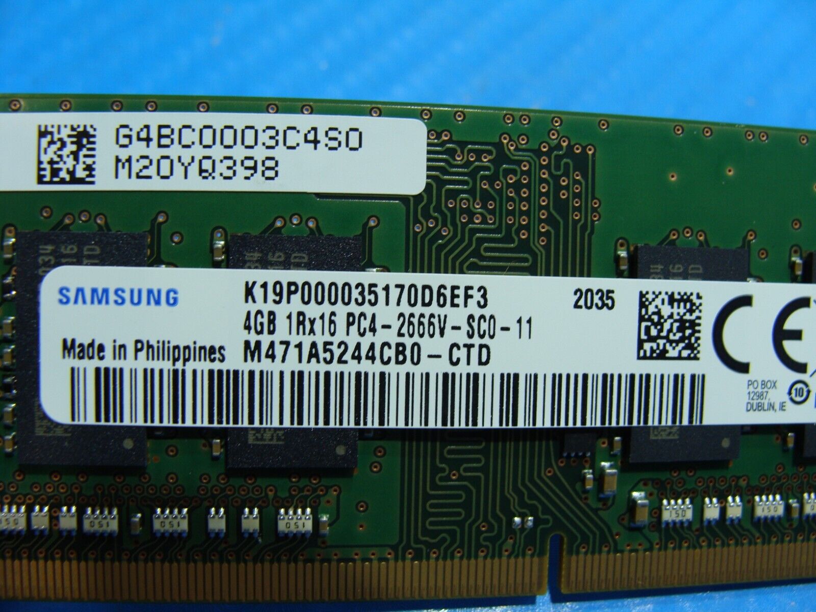 Toshiba A40-G Samsung 4GB 1Rx16 PC4-2666V Memory RAM SO-DIMM M471A5244CB0-CTD