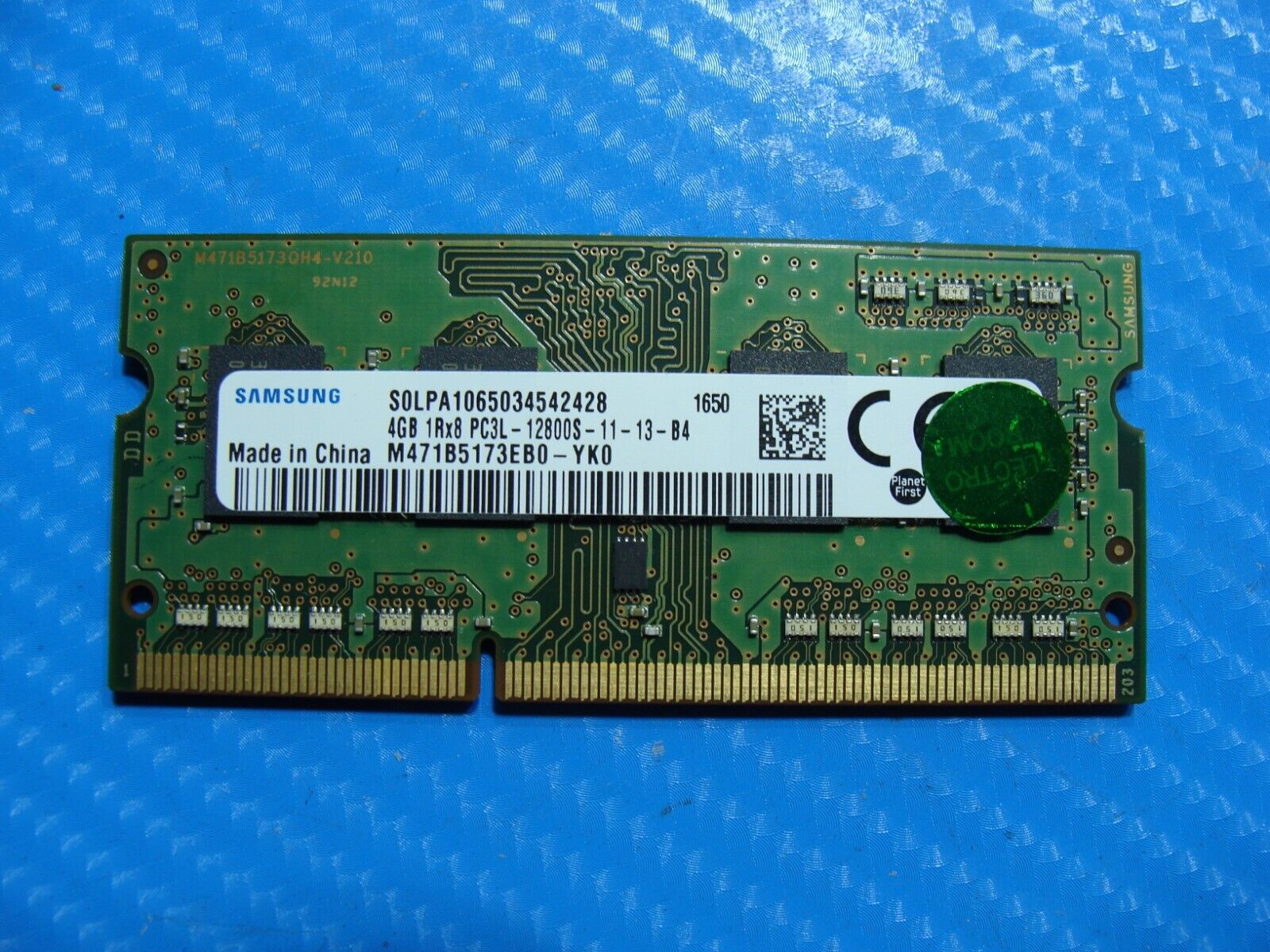 HP 15-f272wm Samsung 4Gb 1Rx8 Memory Ram So-Dimm PC3L-12800S M471B5173EB0-YK0