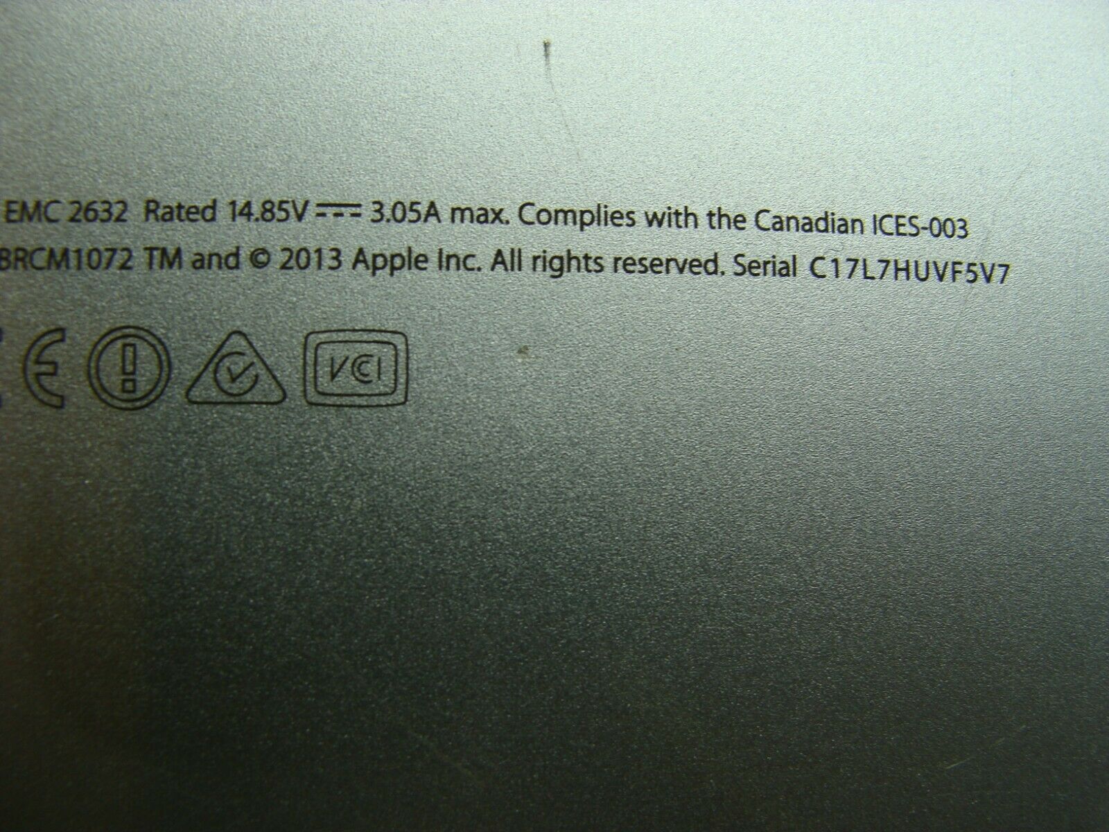 MacBook Air A1466 MD760LL/A Mid 2013 13