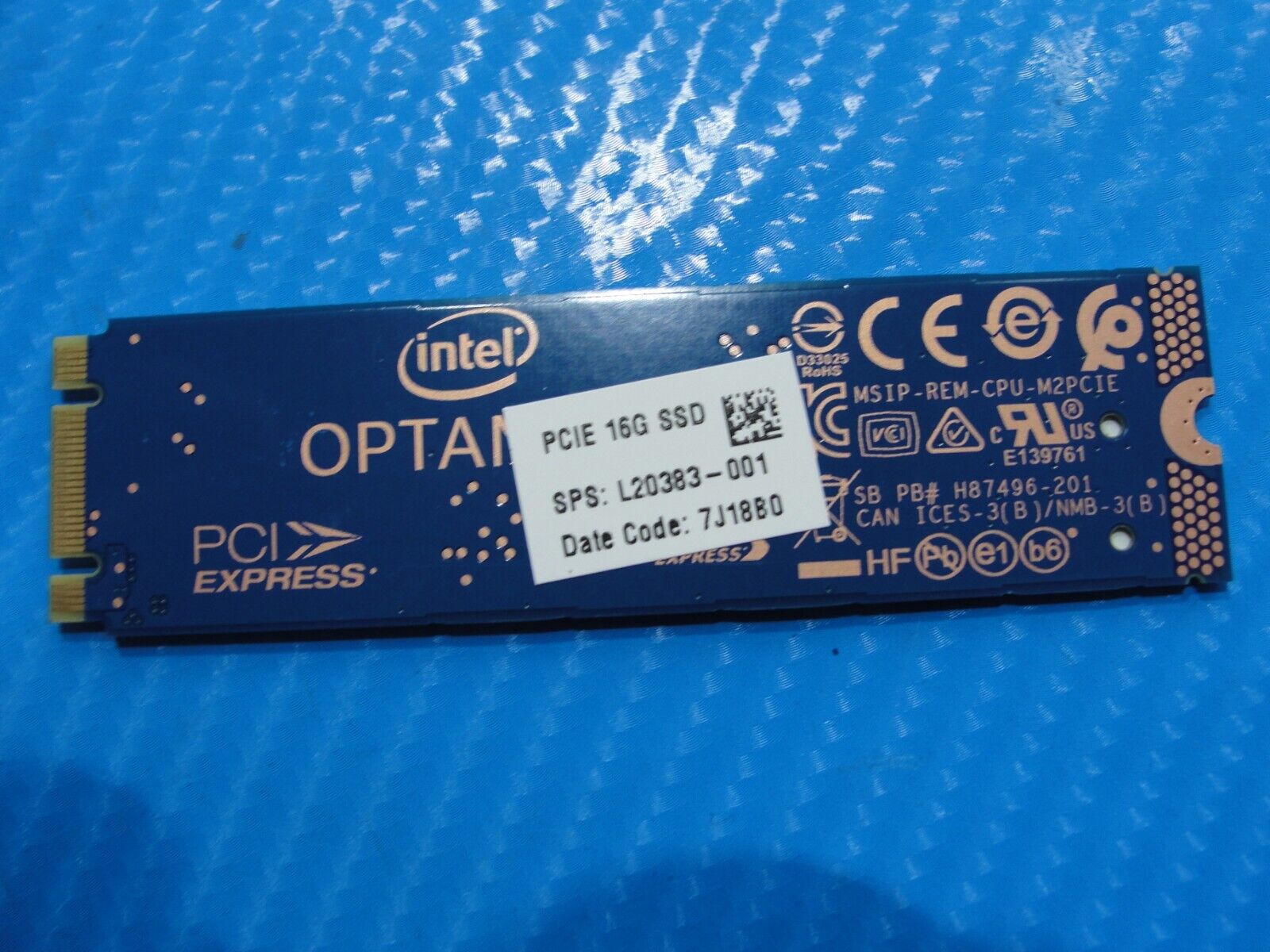 HP 15-da0033wm Intel Optane 16Gb Sata M.2 SSD Solid State Drive MEMPEK1J016GAH