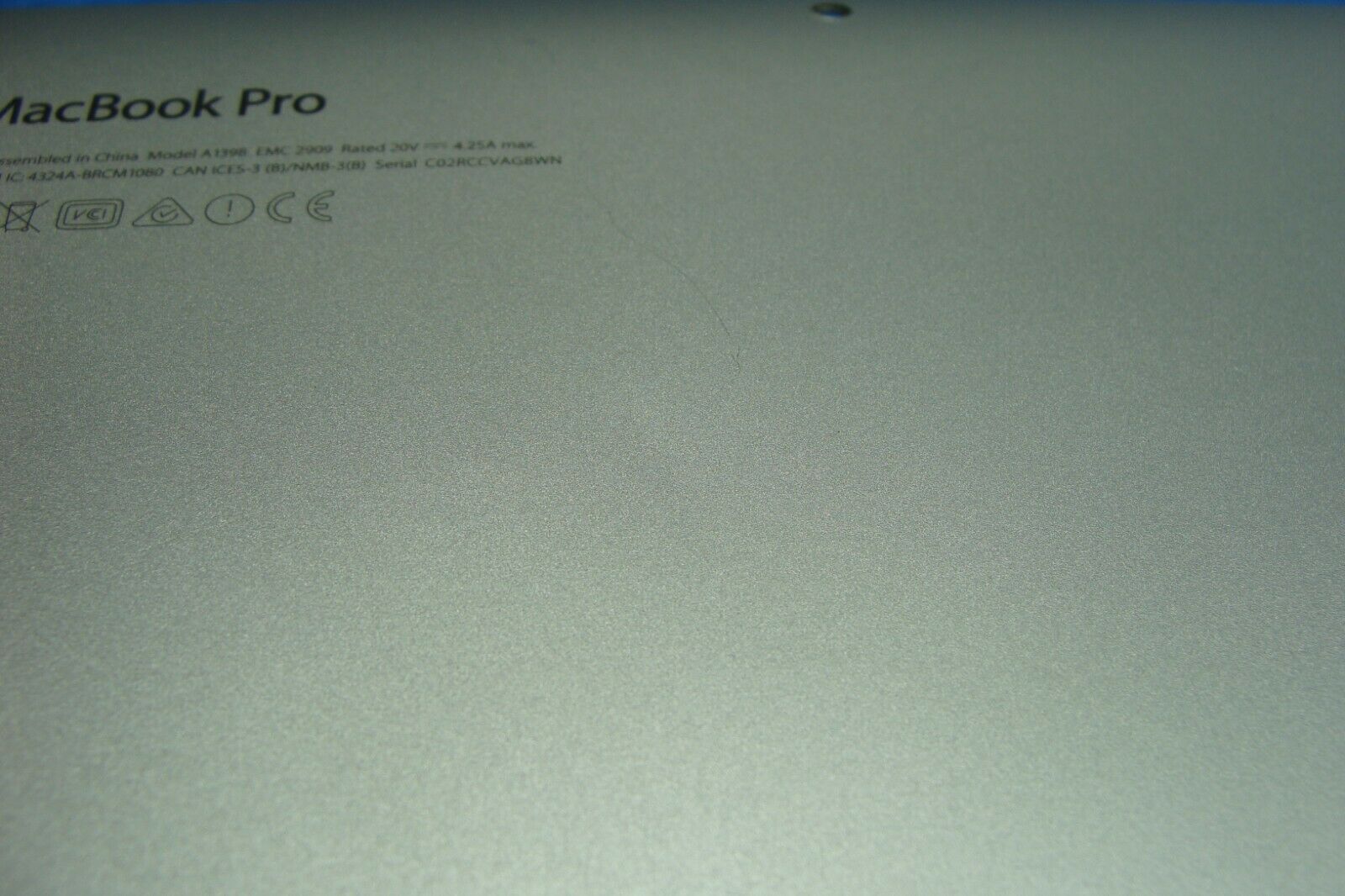 MacBook Pro A1398 MJLQ2LL/A MJLT2LL/A Mid 2015 15