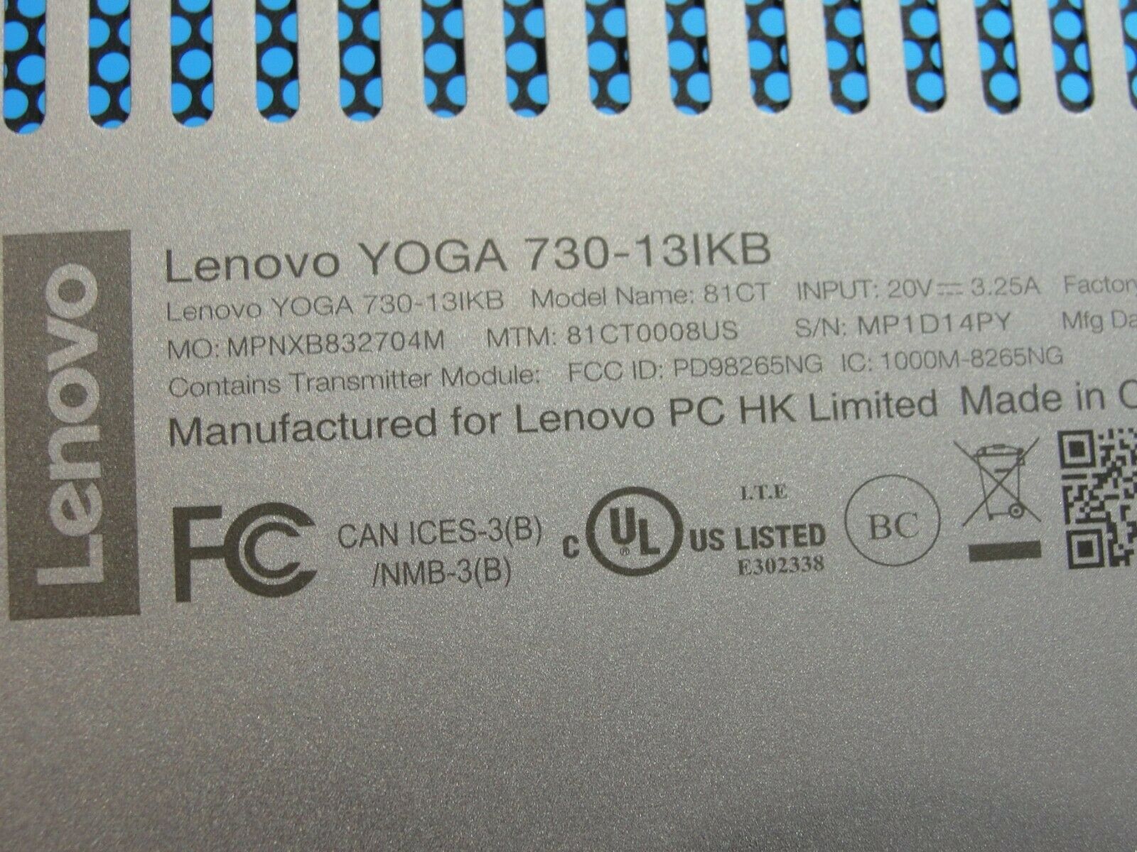 Lenovo Yoga 730-13IKB 81CT 13.3