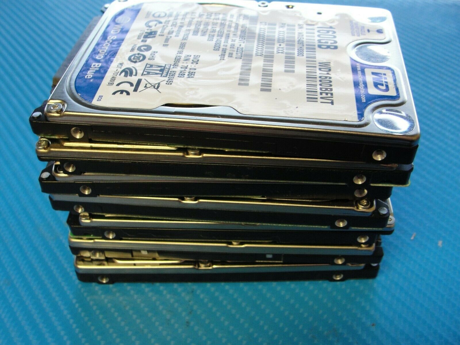 LOT of 7 HDD 6x160GB, 1x120GB 2.5