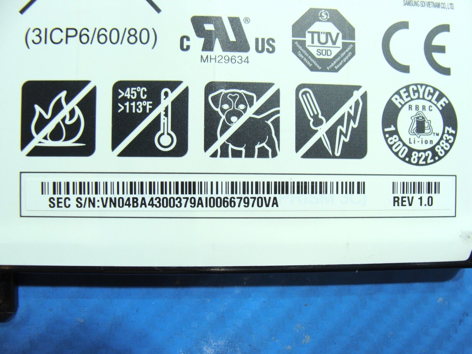 Samsung Spin 7 NP740U5L-Y02US 15.6 Battery 11.4V 45Wh 3950mAh AA-PBUN3QB 80%