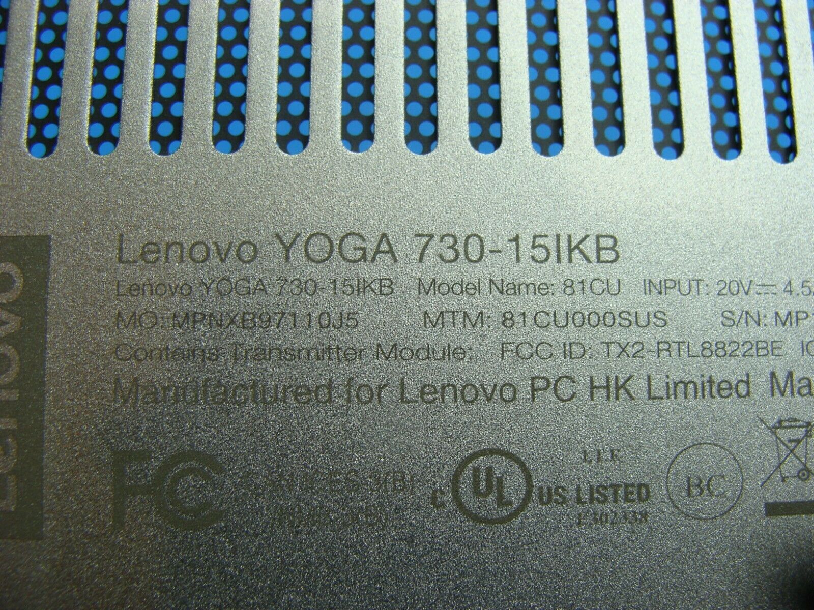 Lenovo Yoga 730-15IKB 81CU 15.6