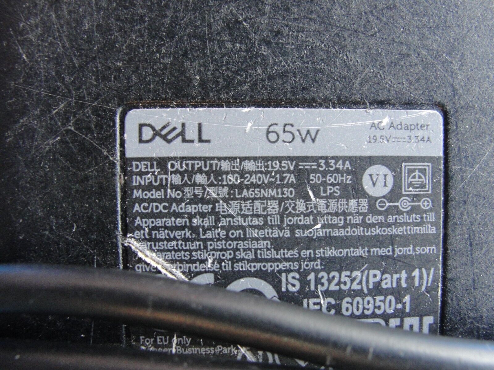 Genuine Dell AC Power Adapter Charger 19.5V 3.34A 65W LA65NM130