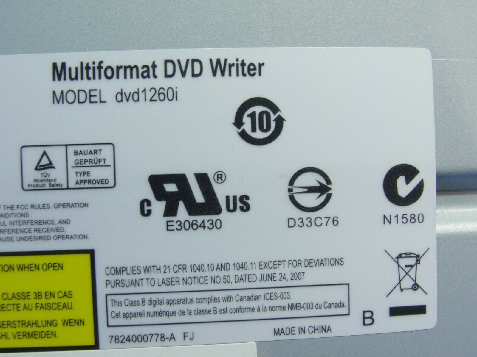 Dell OptiPlex 3020 Genuine Desktop Multiformat DVD Writer dvd1260i Dell