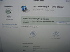 NEW in WRTY HP 17-cn0003dx Laptop 17.3"  Intel i3 11th Gen., 500GB SSD, 8GB RAM