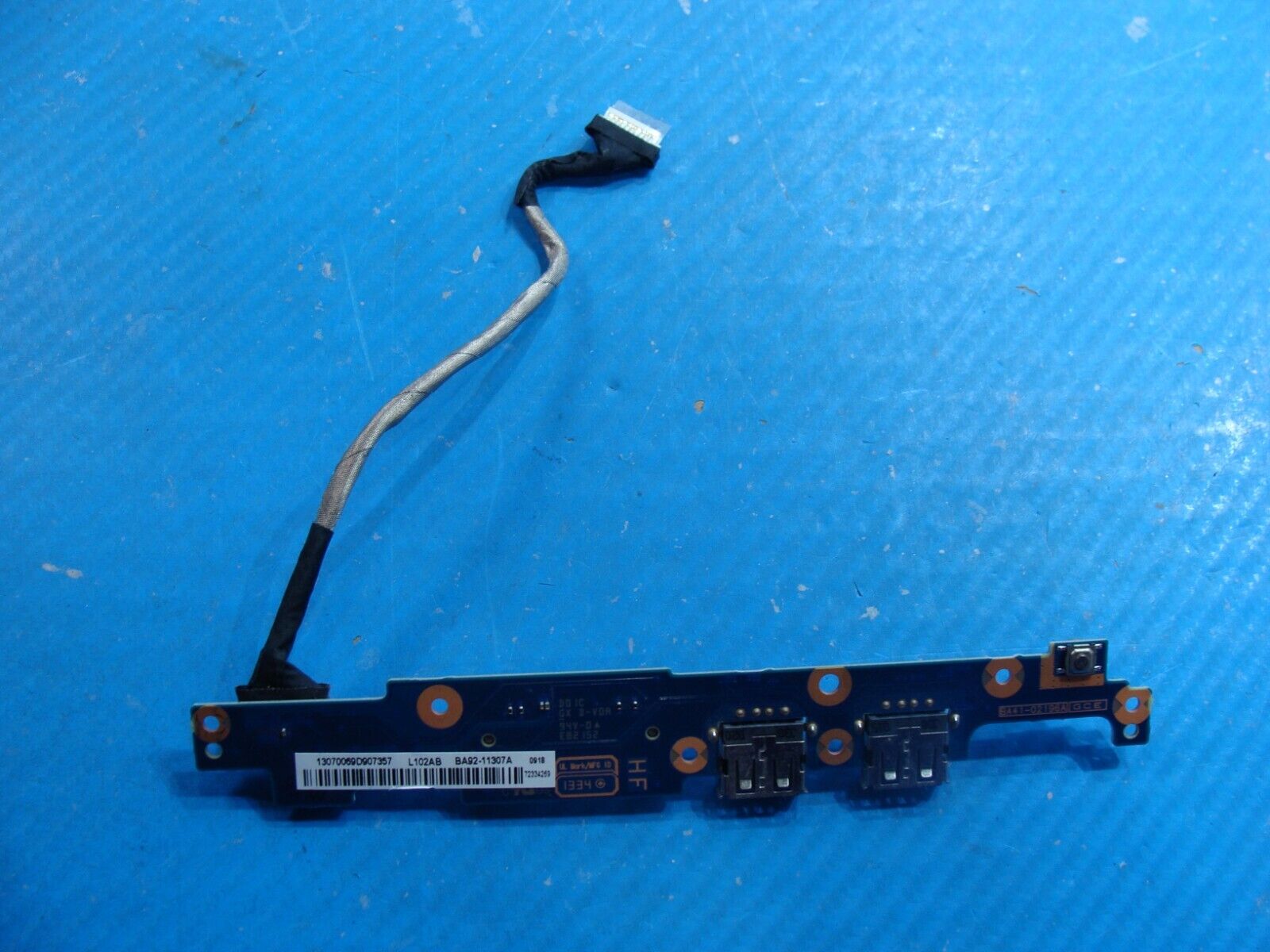 Samsung NP880Z5E-X01UB Dual USB Port Media Card Reader Board w/Cable BA92-11307A