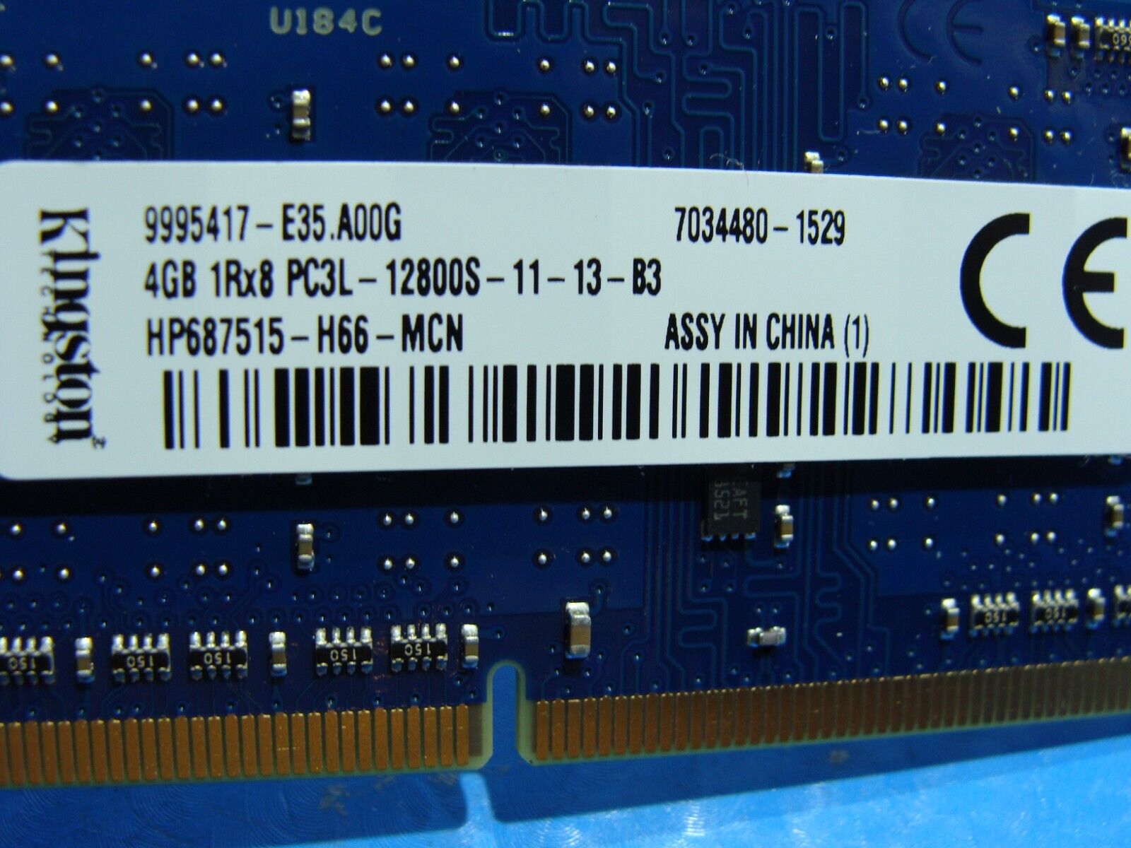 HP 15-f211wm Kingston 4GB 1Rx8 PC3L-12800S Memory RAM SO-DIMM HP687515-H66-MCN