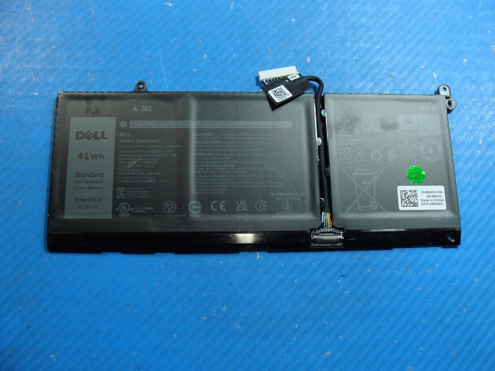 Dell Inspiron 15.6” 15 3511 11.25V 41Wh 3467mAh Battery 55NWG G91J0 Excellent