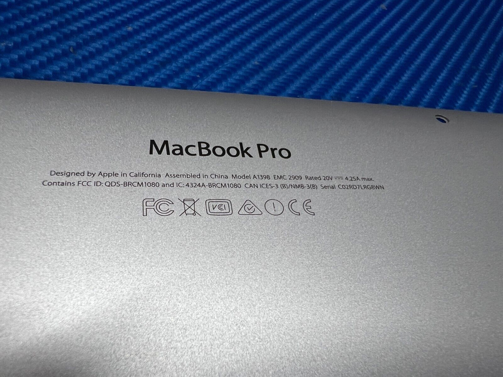 MacBook Pro A1398 15