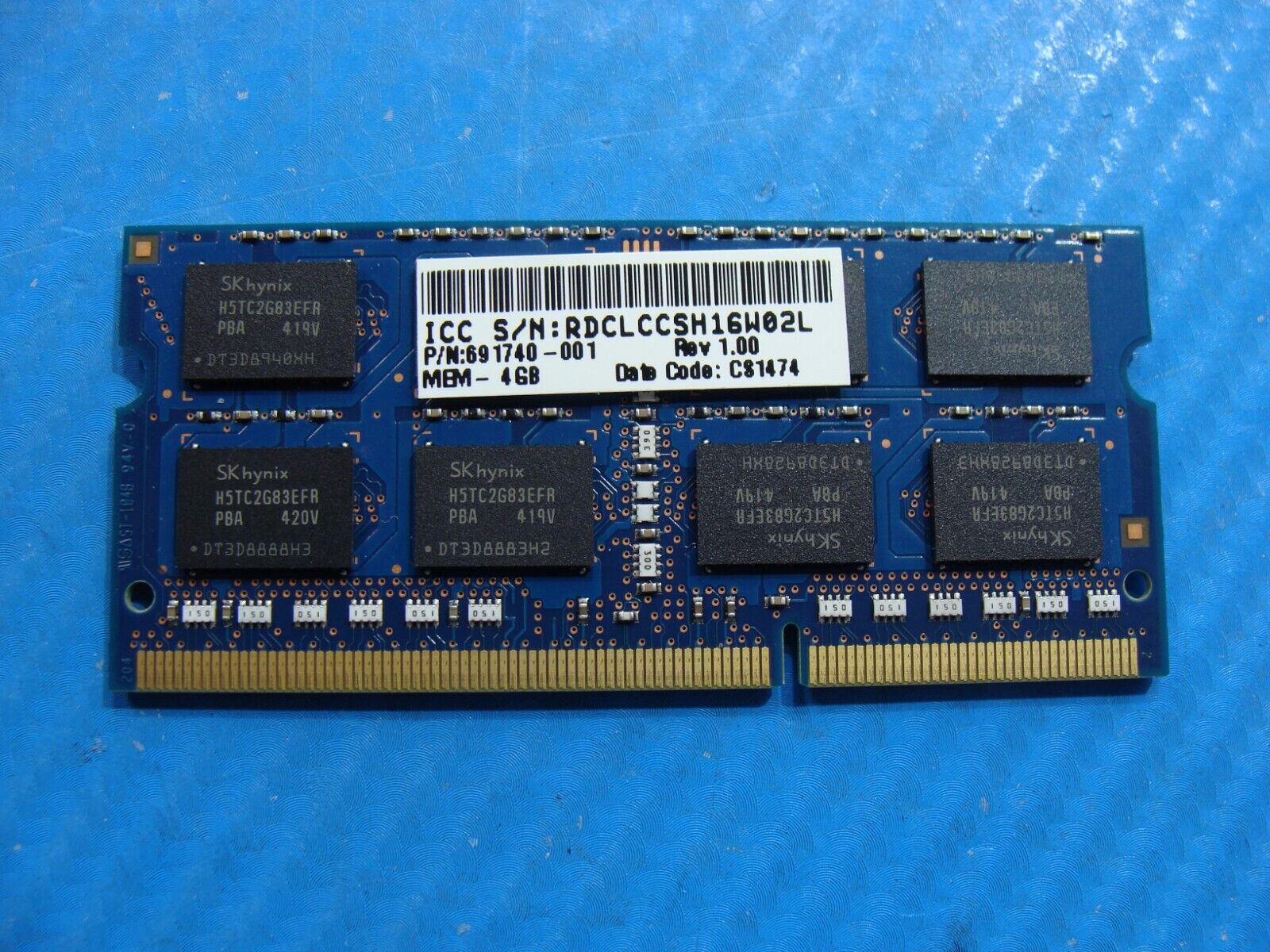 HP 15z-j100 SK Hynix 4GB 2Rx8 PC3L-12800S Memory RAM SO-DIMM HMT351S6EFR8A-PB